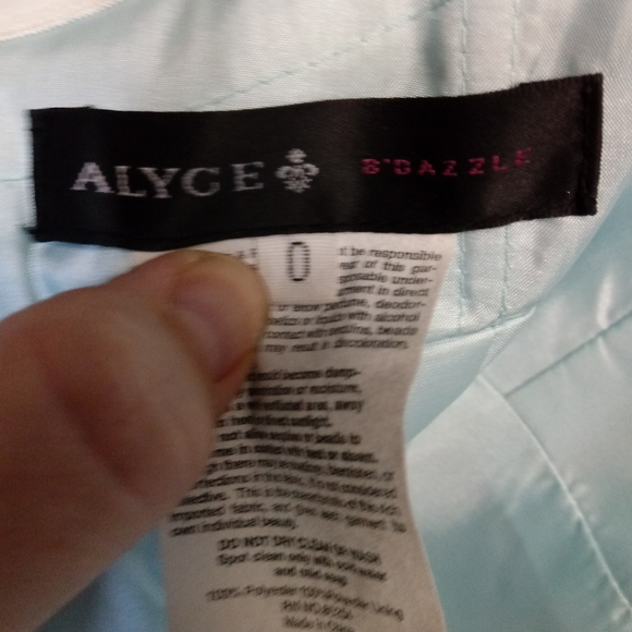 Teal jeweled strapless dress - Picture 4 of 7